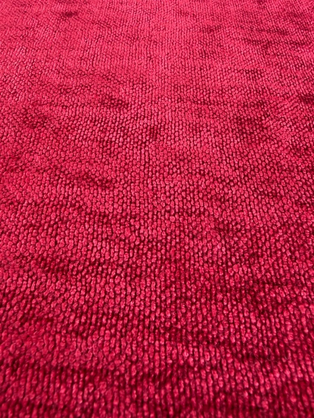 Vintage Ralph Lauren Blue Label Chenille Blanket Crimson Red Queen USA GUC
